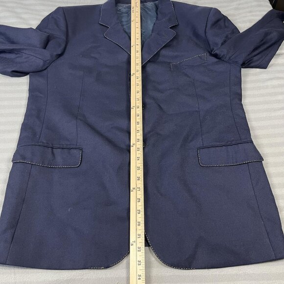 Messori Black Label Blazer Mens 46 Cashmere Two Button Suit Jacket Made Italy - Picture 8 of 12